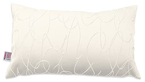 SeGaTeX home fashion Kissen Joran in wollweiß mit Füllung 50 x 30 cm Dekokissen mit Effektstickerei passend zu Dekoserie Joran