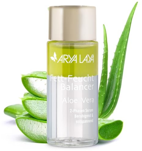 ARYA LAYA Fett-Feucht Balancer Aloe Vera, 50 ml | 2-Phasen Serum, beruhigend und entspannend, Ampullen Alternative, ideal als After Sun-Pflege, für viele Hauttypen, vegan