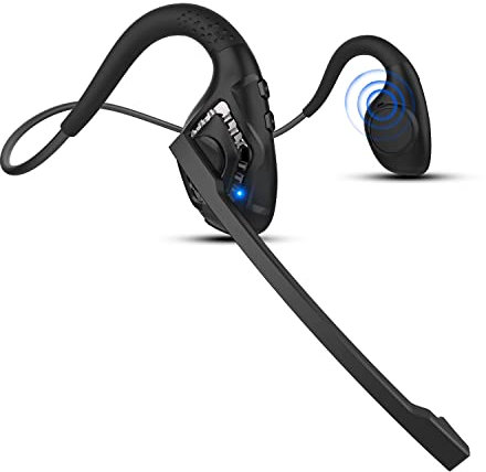 iDIGMALL Casque Bluetooth 5.2 avec micro à suppression du bruit CVC8.0, conduction d'air à oreilles ouvertes, casque stéréo sans fil, la course, l'apprentissage des étudiants