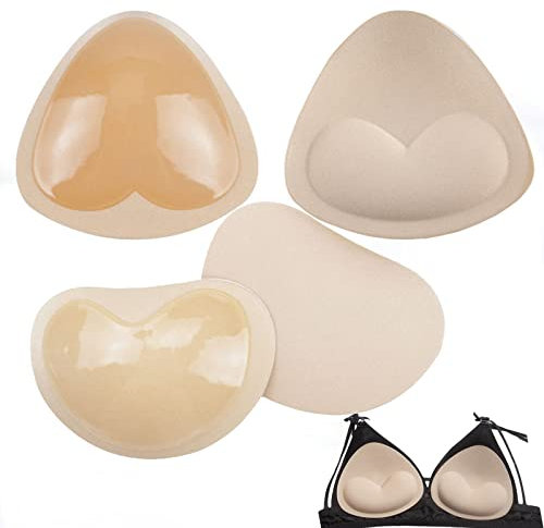 2 Paires Coussinets Soutien Gorge Auto-AdhéSifs pour Soutien-Gorge Coque Sein Adhesif Rehausser La Poitrine Les Amovibles pour Soutiens-Gorge De Bikini Maillot Bain Soutien Gorge