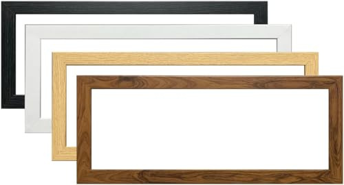 12x5 Inch Panoramic Picture Frame | Black Panoramic Photo & Poster Frame for Home Wall Décor, Jigsaw Puzzles & Artwork | Wall Mount & Tabletop | Portrait or Landscape.