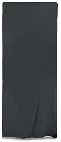 Alephnull Sovsäck för resor 2-i-1 fleece sovsäck, ultralätt fleece 180 x 80 cm 610 g (svart)