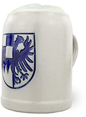 Bavariashop | PREMIUM Bierkrug Mittelfranken | Handgefertigter, bayerischer Bierkrug | Mittelfranken Wappen | 0,5 Liter