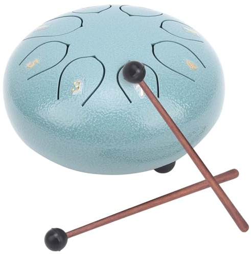Steel Tongue Drum Kit, 6 Zoll 8 Note Tongue Drum Percussion Kit für Kinder mit Schlägeln und Stofftasche, Zungentrommel Hand Pan Schlagzeug Instrument für Yoga-Meditationskonzert