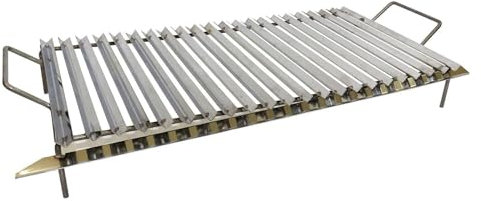 La zappa Grillrost aus verchromtem Stahl Grillpfanne Fettrinne für Grill und Kamin Made in Italy (50 x 40 cm)
