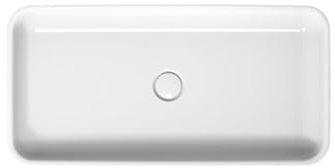 BetteArt Aufsatz-Waschtisch ohne Hahnloch, A182 800 x 400 mm, A182-000PW, Farbe: Weiß mit Glasur Plus