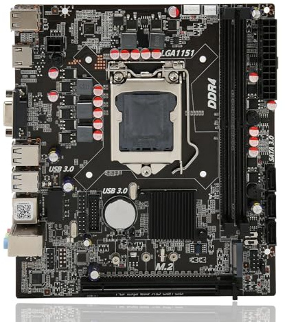 Desktop Computer M-ATX Motherboard, DDR4 LGA 1151 Socket H110 Motherboard, PCI E X16 Gen 3.0, SATA3.0x 3, VGA, M.2, HD MI, NGFF+NVME Support