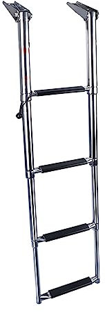 Ddasam Scalette per imbarcazioni scaletta pieghevole 4 gradini Scalette Piscina Pieghevole Scaletta Telescopica scala telescopica con gradini larghi Scalette Piscina Pieghevole