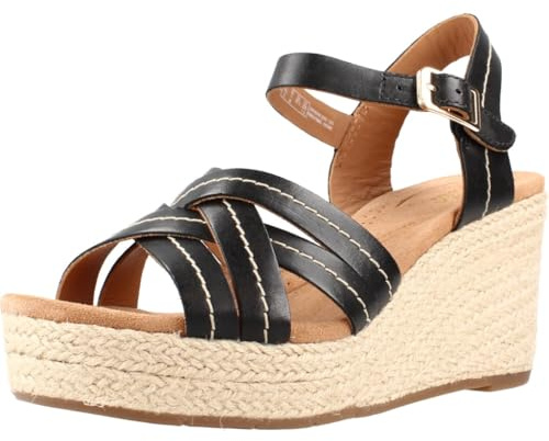 Clarks Sabina Strap Womens Black Leather, 3.5