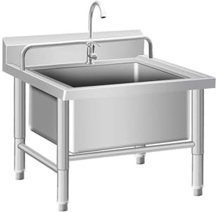 Wischmopp-eimer Für Den Innen- Und Außenbereich,Kommerzielles Bodenmopp-waschbecken,Bodenmontiertes Wischmopp-waschbecken/waschbecken,Mopp-waschbecken Aus Edelstahl,Slop-waschbecken(60cm/23in)
