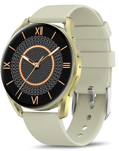 Bebinca Orologio Smartwatch Donna con Chiamate, 1,27 Touchscreen, 123 Modalità Sport, Fitness Tracker con SpO2 e Monitor del Sonno, IP68 Compatibile con Android e iOS(Oro Champagne)