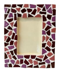 Little Creations Mosaik Bilderrahmen selbst gestalten | ALT ROSA | 20 x 16 cm | DIY Holzbilderrahmen | gestalte deine eigenen Fotorahmen | Mosaik Bastelset | DIY Bilderrahmen Set
