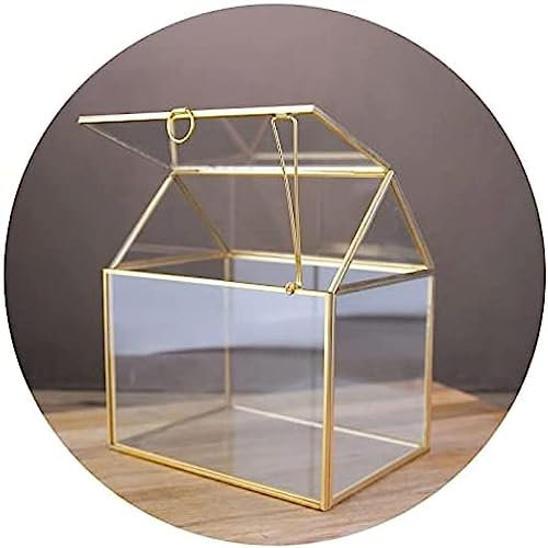 Mini-Glasgewächshaus für den Innenbereich, Mini-Innengewächshaus für Farnmooskakteen, geometrisches Deko-Glas-Terrarium zum Selbermachen, Sukkulenten- und Luftpflanze – Gartendekoration – to