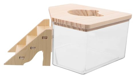 BESPORTBLE Hamster Bath Sandbox Sandbox for Hamster Gerbil Small Animals Bathroom Ramp