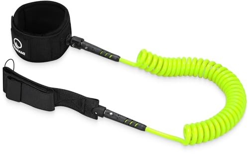 TSUNAMI Sup Leash, Surfboard Leash Board Sup Sicherheitsleine, SUP-Board Zubehör, 360° rotierendes System, Material: Neopren/Nylon/PVC/Stahl