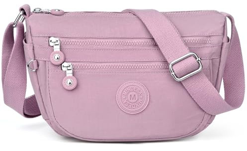 TEUEN Umhängetasche Damen Klein, Wasserdicht Nylon Crossbody Bag Casual Handtasche mit Vielen Fächern Leichte Schultertasche Messenger Bag für Reisen