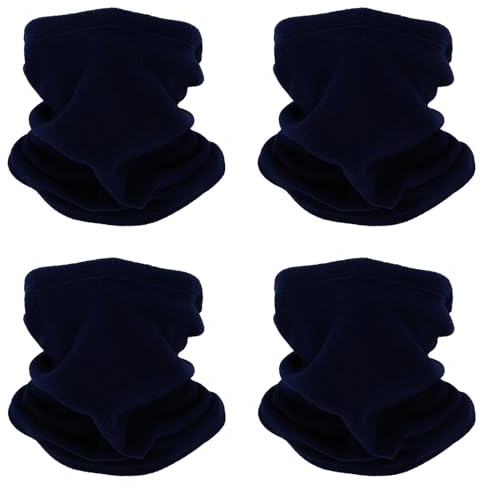 SMEHCF 4 Multipurpose Neck Gaiter Neck Warmer Scarf Face Half Mask for Women Men Skiing Fishing Hiking Cycling Motorcycle Breathable Washable Wind-poof Navy Blue