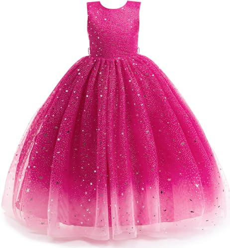 Flower Girls Tulle Dress Bridesmaid Sparkle Wedding Pageant Dresses Princess Birthday Party