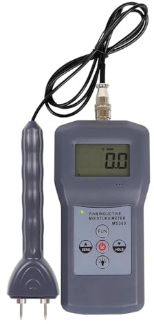 Digital Induction Moisture Meter Concrete Moisture Meter for Concrete Wood Paper Bamboo Carton Textile Hygrometer Detector Precise and Accurate Measuring(MS360)