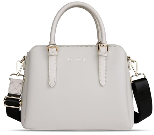 bugatti Ella Handtasche für Damen, Bowling Bag mittelgroß aus Kunstleder
