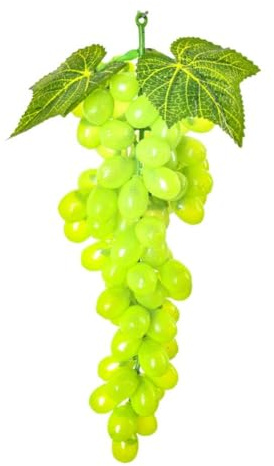 Artificial Grape Fake Grapes with Vines,Simulation Grapes Bunches,Hanging Ornaments for Wedding Party Home Decoration(S,Green)