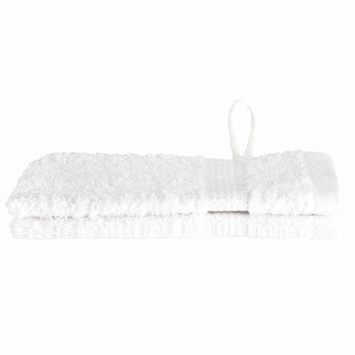 vidaXL Asciugamano per Ospiti SOLUND 2 PCS Bianco 15 x 21 cm 550 gsm, Set di Asciugamani di Cotone, Tessuto Brevettato, Accessori Moderni, Morbido, Resistente e Assorbente