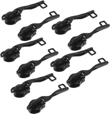 FRCOLOR 5 Paires Tirettes de Fermeture Éclair Anti- Verrouillage Simple Accessoires de Réparation pour Valises et Sacs à Dos Noir