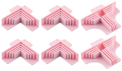 Hörnskenor, 6 stycken stabila guider | Fyrkantigt Scrapbooking-verktyg | För Placering Av Hantverk Pappersbindning Kartong Limning Och Kartongtillverkning