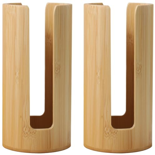 yeeplant 3. Portavasos de madera de 5 pulgadas, juego de 2 piezas para encimera