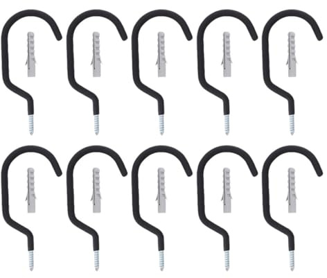 INOOMP 10pcs Heavy Duty Bike Wall Mount Hooks Metal Bicycle Rack Garage Pedal Hangers for Indoor Bike Storage and Wall Organization