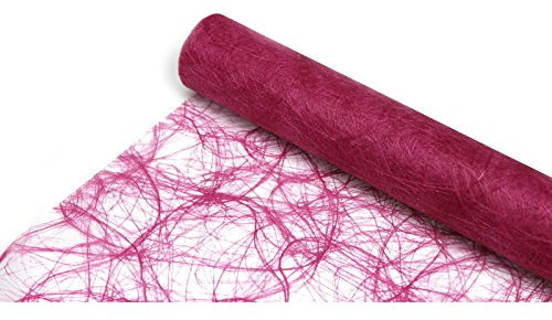HKT Home Deco Sizoweb Chemin de table Chemin de table 30 cm Largeur 25 m Longueur Rouleau, Sizoweb, fuchsia, Fuchsia