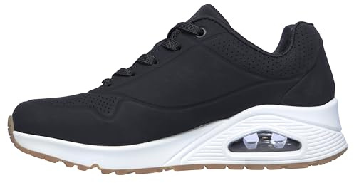 Skechers Damen Uno Stand On Air sneakers, Black Durabuck, 35.5 EU