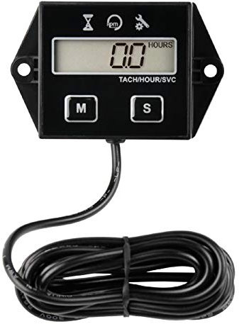 Tachymètre de compteur horaire numérique Runleader, rappel de maintenance, arrêt de l'utilisateur, utilisation pour tondeuse à gazon Générateur de tracteur, tondeuse à gazon Moteur hors-bord