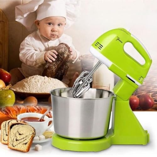 Kitchen Electric Stand Mixers, 2.5L Stainless Steel Mixing Bowl, 7-Speed Kitchen Mixers,Food Mixer with Dough Hook,Wire Whip & Beater,Green
