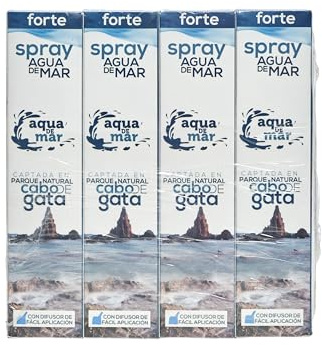 Spray de Agua de Mar 70ml Bote de Plástico Reutilizable con Tapón de Seguridad - Intensidad: Forte (100% Agua de Mar) (PACK 12 Uds. FORTE)