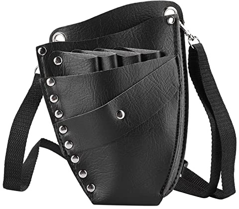 Tiiyee Friseur Tasche, Friseurtasche Werkzeugtasche, Scheren Taillentasche Friseur Scherentasche Mit Taillen Schultergurt Tasche PU Gürteltasche Bauchtasche Haarwerkzeug Friseur Zubehör