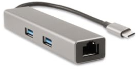 CoolBox Hub USB C miniDOCK4, 5 en 1: Ethernet Gigabit, HDMI, 3 x USB3.0
