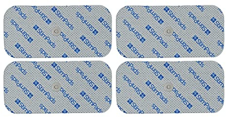 StimPads EMS und TENS Elektroden Pads-4 Stück von 50X100mm mit 3,5mm Snap geeignet für Sanitas,Beurer, Bluetens, usw.-Zuverlässige, qualitativ hochwertige Klebeelektroden-Zertifiziertes Medizinprodukt