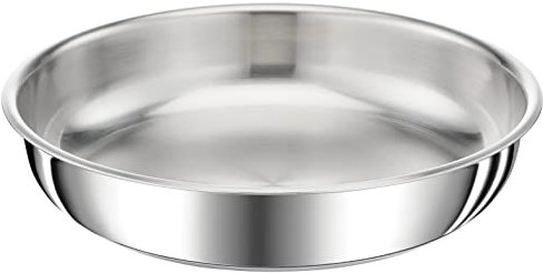 Tefal Ingenio Preference Bratpfanne 28 cm, stapelbar, Edelstahl, Induktion, Vielseitigkeit, platzsparend, L9720602, Silber