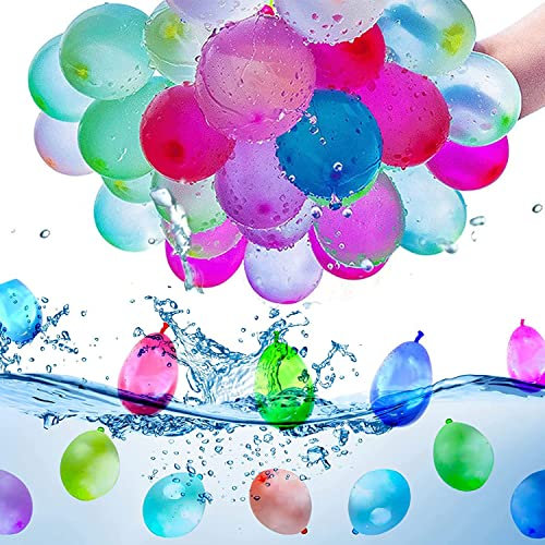 444 Stück wasserbomben selbstschließend,60 Sekunden Schnellfüller wasserbomben Set,37 Wasserballons pro Bündel (12 Bündel),Selbstschließende Wasserballons ohne Knoten für Sommer Party