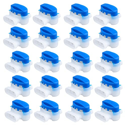 Bailinks Lot de 20 connecteurs de câble électriques à sertir remplis de gel pour tondeuse à gazon robotique, applications d'irrigation de jardin