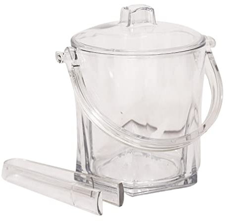 Unbreakable 1.5L Litre Ice Bucket Handle with Tong Keep ice Frozen Longer Time Clear Plastic Ice Bucket Chill Beer, Wine, Champagne Perfect for Parties, Bars, Club – Cooler Elegant Serving Container
