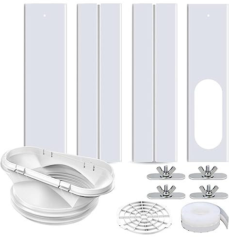 Joint de fenêtre de climatisation pour volets roulants - Adaptateur de tuyau d'évacuation - Joint de fenêtre - Kit de rechange - Tuyau d'évacuation d'air - Adaptateur de tuyau d'évacuation - 4