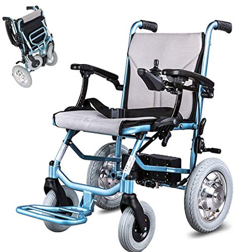 Sedia a rotelle,Carrozzina elettrica pieghevole, guida elettrica per carrozzina elettrica con alimentazione elettrica o utilizzo come sistema a doppio controllo manuale Motore da 300 W * 2