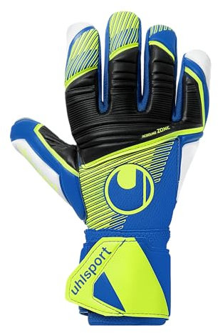 uhlsport Absolutgrip HN Pro Jr., Kinder und Erwachsene Torwarthandschuhe, bleu Marine/Jaune Fluo, 4 -