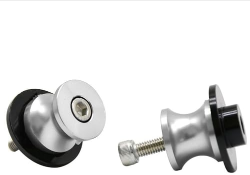 YULEGUDI Basculante Bobinas para Suzu&ki VStrom 650 V-Strom 1000 ABS Adventure 8mm Carretes Deslizantes De Basculante para Motocicleta Aluminio CNC con Tornillos De Soporte para Moto(Silver)