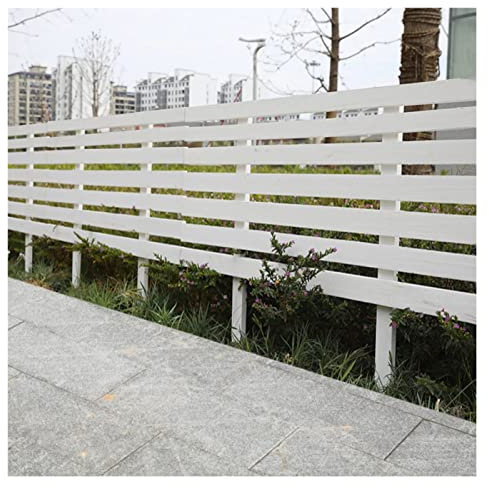 Gartenzaun Aus Holz, Einfach Zu Steckende Dekorative Baumumrandung, Selbst Zusammengebaute Landschaftsbau-Trennwände Für Den Außenbereich Für Blumenbeete, Rasenflächen U,White,10PCS(100X60CM)