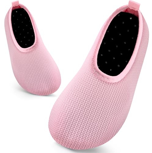 Mabove Badeschuhe Kinder Schwimmschuhe Wasserschuhe Schnell Trocknend Strandschuhe Aquaschuhe für Mädchen Baby Beach Pool(817 Pink,34/35 EU)