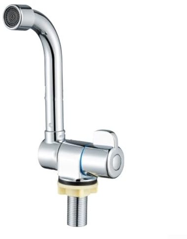 Robinet pliable, robinet réglable rotatif à 360 degrés avec filetage G1/2, robinet d'évier de cuisine pour camping-car, caravane, bateau, camping-car, yacht (B)