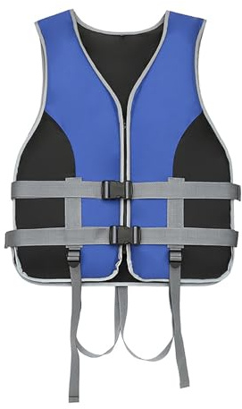 LIXQQS Gilet de Sauvetage Adulte Enfant: Aide à la Flottabilité 150N avec Sifflet et Sangles Kayak Paddle Bateau Sports Nautiques(Blue2,M)